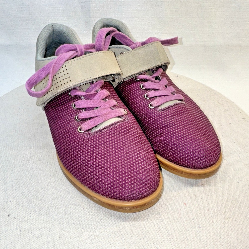 NOBULL Lifter Training Shoes Womens 6 Purple Grey SuperFabric Weightlifting Gym
